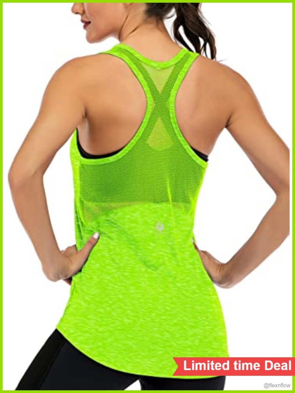 Women's Sleeveless Mesh Racerback Workout Tank Top Loose Fit Yoga Gym